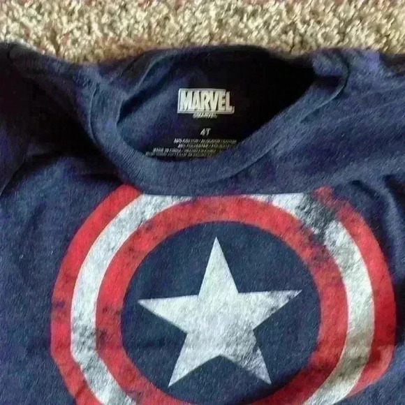 Marvel and Jumping Beans Captain America and Spider Man shirts-4T - Picture 2 of 5